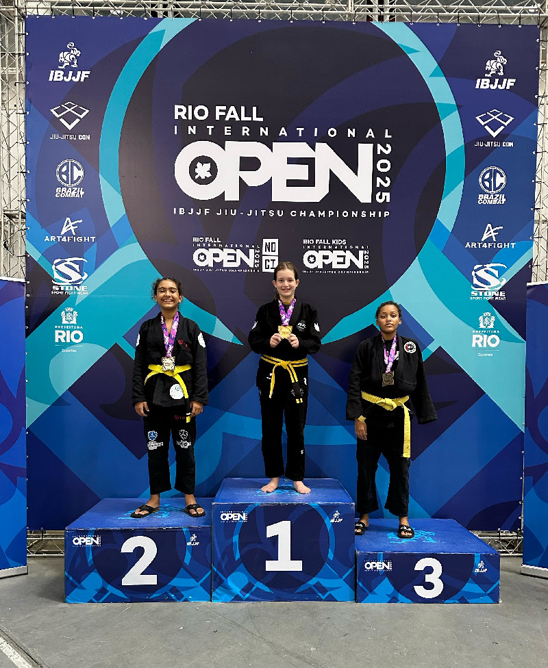 Julia no pódio Rio Fall IBJJF 2025